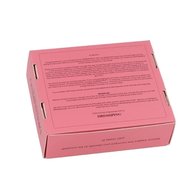 Parlak Mat Vernikleme Pembe Mailer Nakliye Kutusu Kozmetik Ambalaj Kutuları OEM Logosu