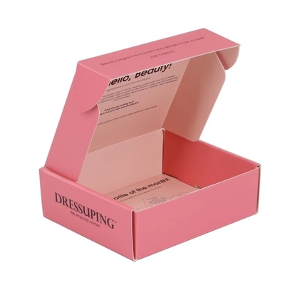 Parlak Mat Vernikleme Pembe Mailer Nakliye Kutusu Kozmetik Ambalaj Kutuları OEM Logosu