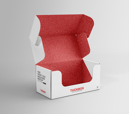 Ofset Baskı Ücretsiz Önü Kapalı Posta Gönderim Kutuları Nakliye Kutusu Mockup'ı