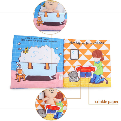 Parlak Mat Laminasyon Yumuşak Kumaş Bez Kitap Çocuk Çocuk Sessiz Kitap Baskısı