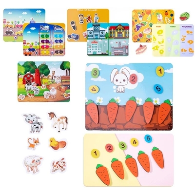 Sedex Mat Kuşe Kağıt Montessori Sessiz Kitap Çocuk Oyuncak Yapıştır Kitap