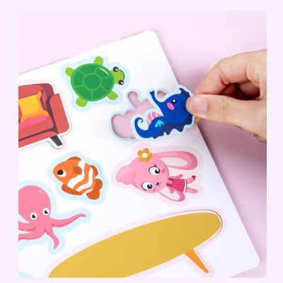 Okul Öncesi Erken Öğrenme Yürümeye Başlayan Etkinlik Kitabı Çocuklar İçin Karton Kitap 6”X6” - 10”X10”