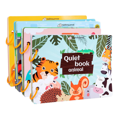 Okul Öncesi Erken Öğrenme Yürümeye Başlayan Etkinlik Kitabı Çocuklar İçin Karton Kitap 6”X6” - 10”X10”
