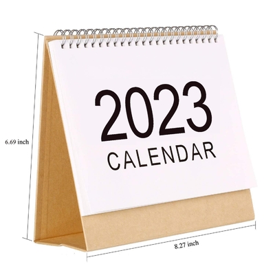 2023 Baskı Aylık Takvim 1400gsm 1800gsm Karton Masa Takvimi