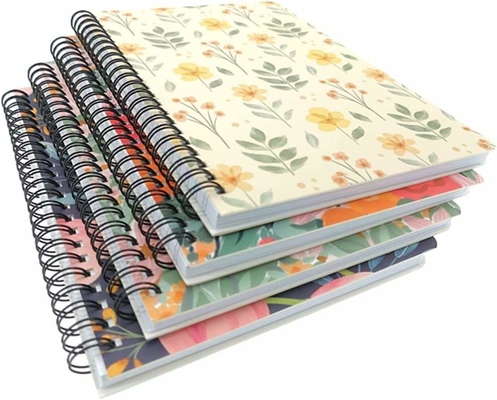 5.5&quot;X8.5'' 6&quot;X9&quot; 8.5&quot;X11&quot; Spiral Defter Baskı Günlüğü Tel Ciltli Çizgili Eskiz Defteri