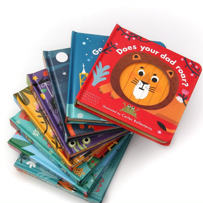İngilizce Çocuk Karton Kitap Baskısı Karton Kitap Baskısı 6.5”X6.5” 7”X7” 8”X8”