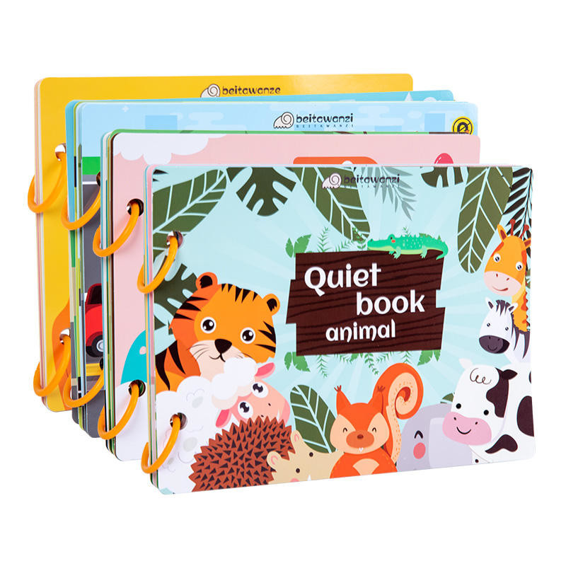 Okul Öncesi Erken Öğrenme Yürümeye Başlayan Etkinlik Kitabı Çocuklar İçin Karton Kitap 6”X6” - 10”X10”