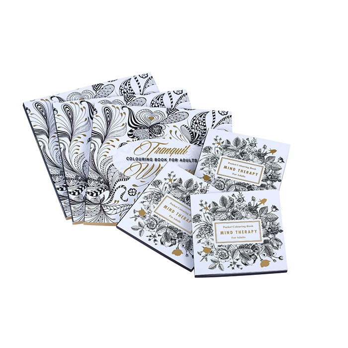 100gsm 120gsm 140gsm Kapaklı Kitap Baskı Karton Yetişkin Boyama Kitapları